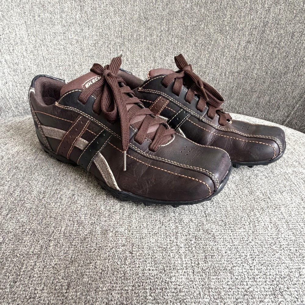 SKECHERS Y2K CityWalk Malton Oxford Sneakers Mens Size 9 Tan/Brown Retro